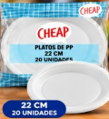 PLATO BLANCO 22CM CHEAP PP