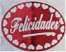 STICKERS FELICIDADES ROJO
